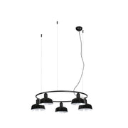 TATAWIN S metallo 5L Lampada sospensione circolare nera