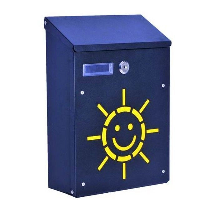 Cassette per Lettere Blinky Sole Acciaio Nero 21x8,5x30H