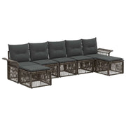 Set Divano da Giardino 7 pcs Grigio polyrattan 3434915