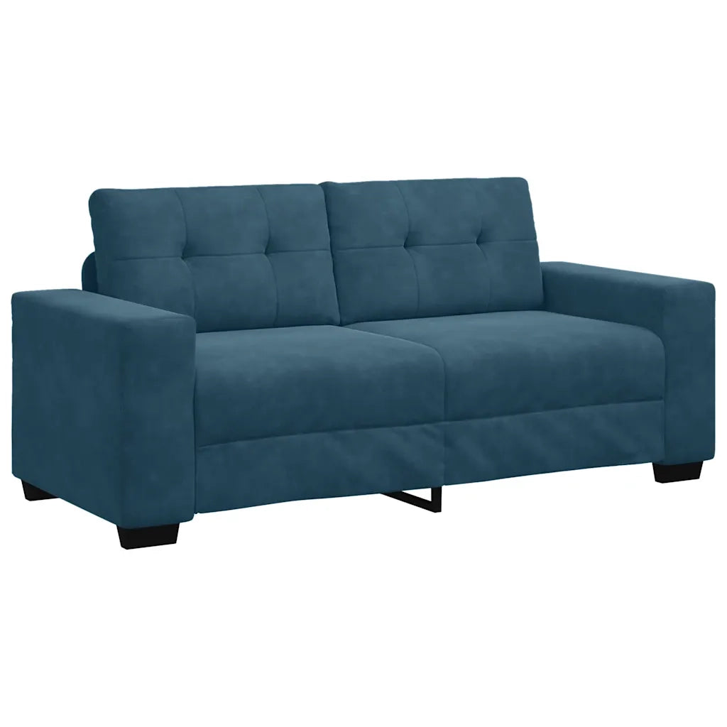vidaXL Divano Divanetto Blu 140 cm in Velluto