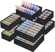 Organizzatore per intimo, pacchetto da 8 pezzi, organizzatore da scarico pieghevole, cassa di stoccaggio per abbigliamento, reggiseni, calze, cravatte, slip, sciarpe.