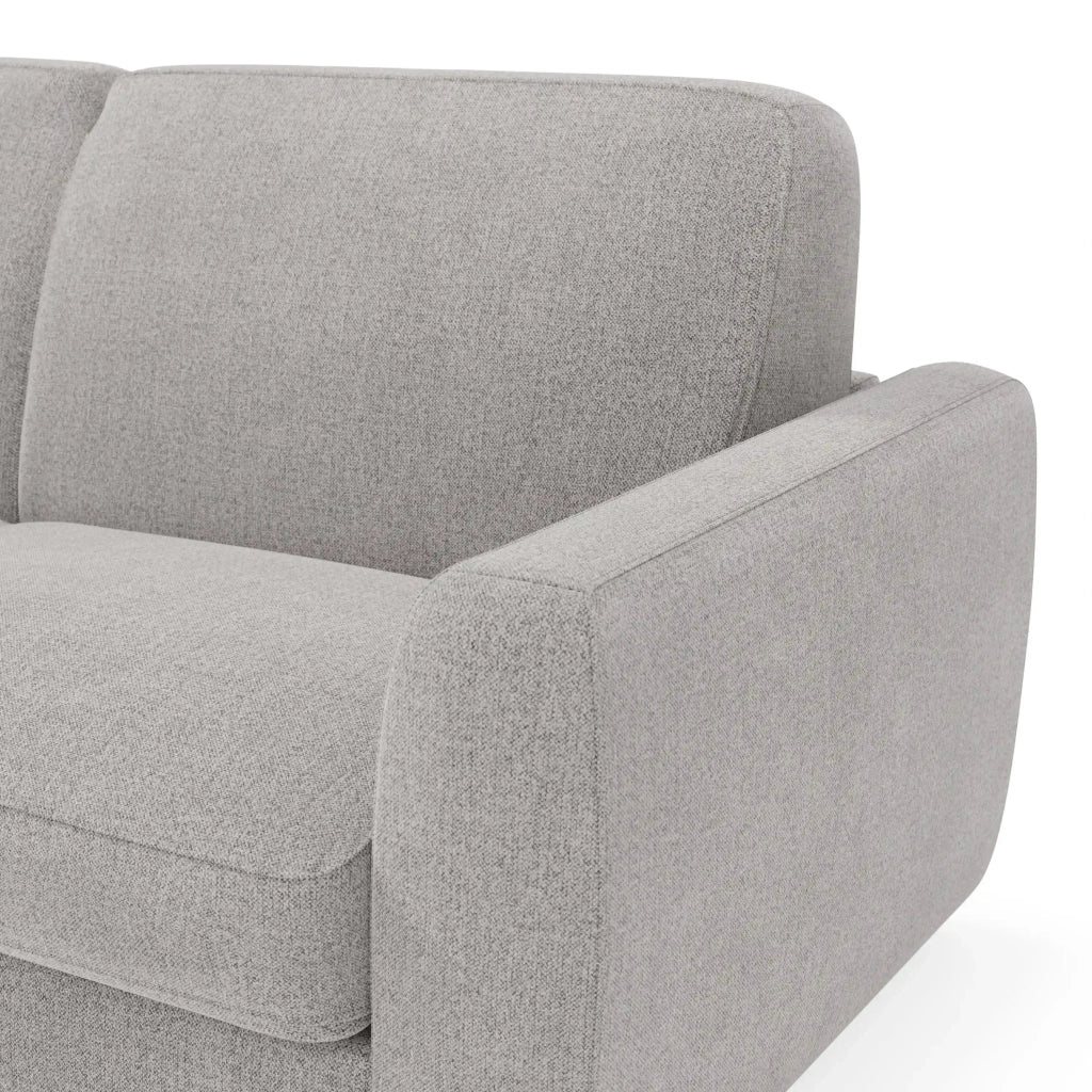 Leonida Divano letto sfoderabile e materasso H18 cm - vano portaguanciali in tessuto Smacchiabile T23 202 cm grigio