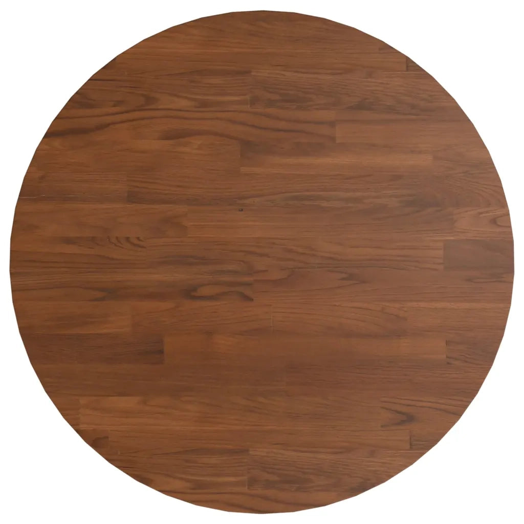 Piano Tavolo Rotondo Marrone Scuro Ø40x1,5 cm Rovere Trattato 342966