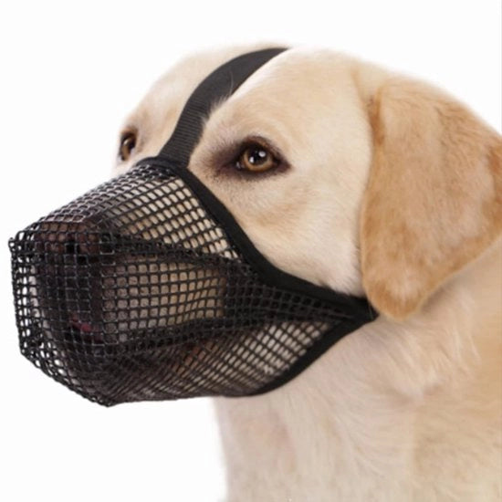 Muilkorf per Cani - Comfortevole e Respirante - Adattabile - Materiale a Maglia - Protezione per il Muso del Cane