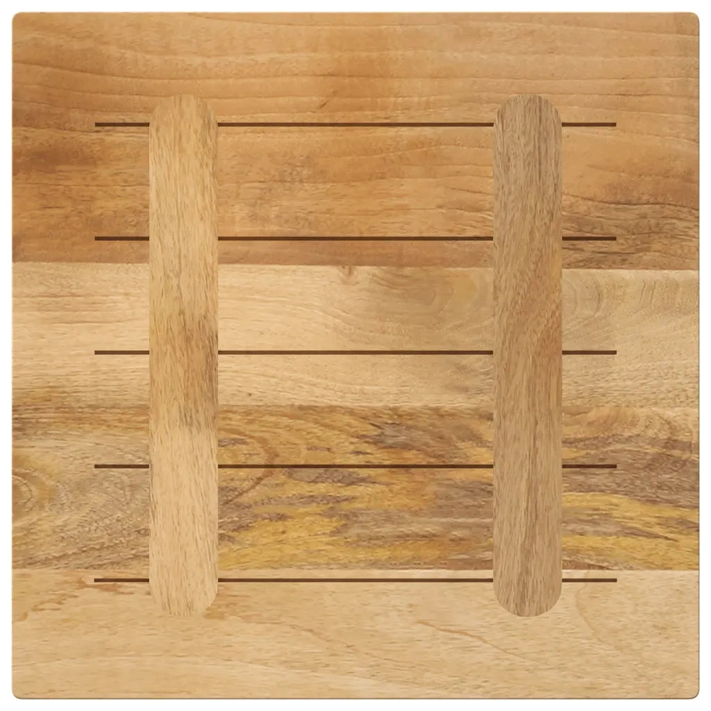 vidaXL Piano per Tavolo 60x60x1,5 cm Quadrato Legno di Mango Grezzo