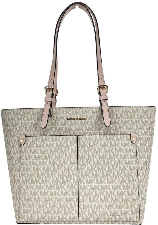 Borsa a Tracolla da Viaggio Medio con Doppio Taschino a Pochette, Tinta Poeder Blush