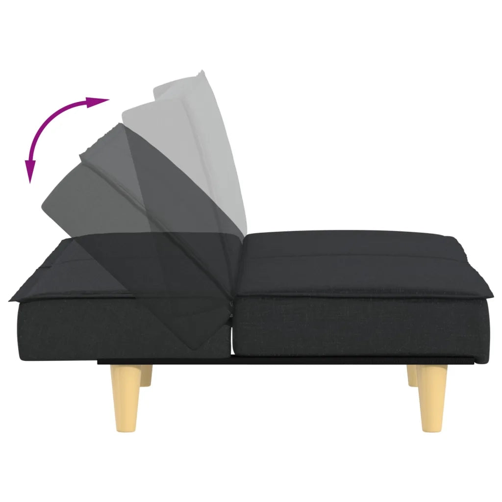 Divano letto-Sofa Letto-Daybed Nero in Tessuto 412770