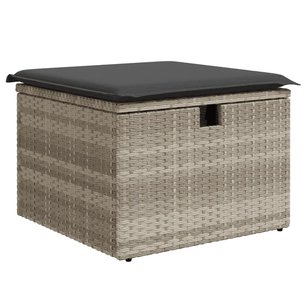 Set Divano da Giardino 8pz con Cuscini Grigio Chiaro Polyrattan 3275322