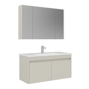 Set mobile lavabo con specchio (2 pezzi) "Arno 100" - 100 x 45 x 52 cm - Cashmere
