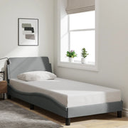 Giroletto senza Materasso Grigio Chiaro 90x190 cm Tessuto