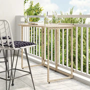 Tavolino da Giardino-Tavolo da Esterno-Tavolino da Patio Pieghevole Beige 90x51x75 cm in Polyrattan