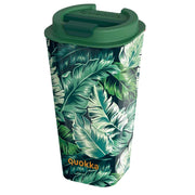 Bicchiere Termico 450ml Doppia Parete Antifuoriuscita Ermetico senza BPA Verde foresta Quokka