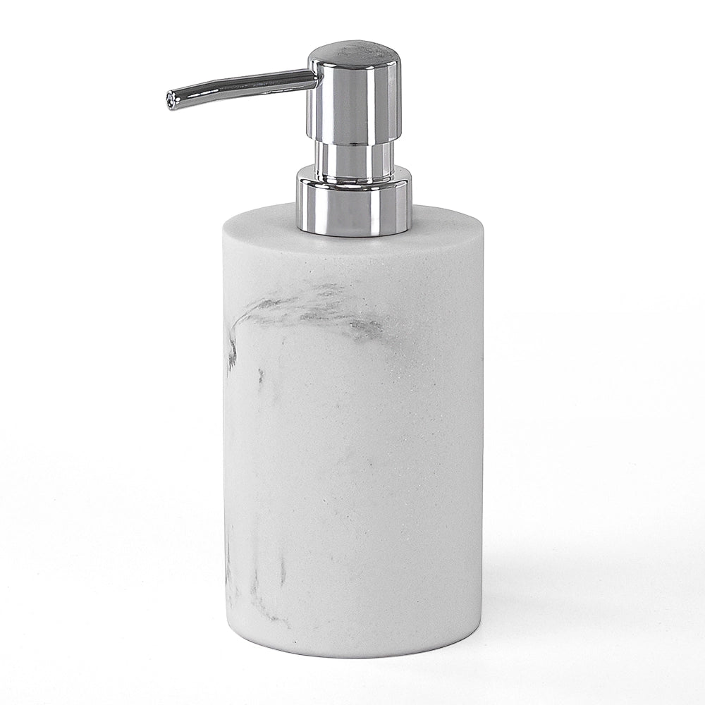 Dispenser sapone effetto marmo bianco in resina Ivy