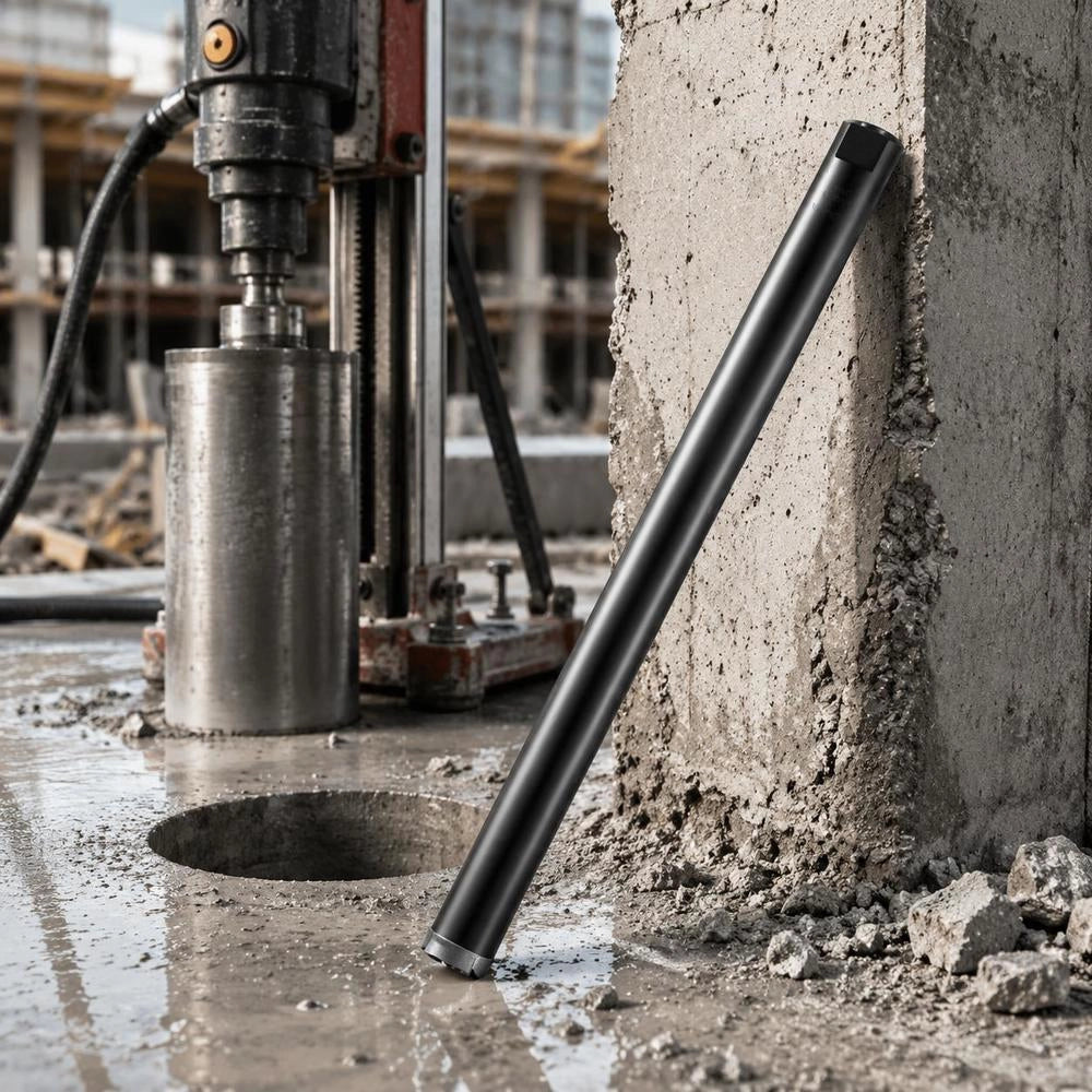Diamond Core Drill Bit, 32 Mm Wet Diamond Core Drill Bit, 355 Mm Drilling Depth, Concrete Core Drill Bit, 5/8 Inch-11 Internal Thread, Laser Welded, Diamond Wet Drill Bit For Concrete Bricks And Blocks, Black