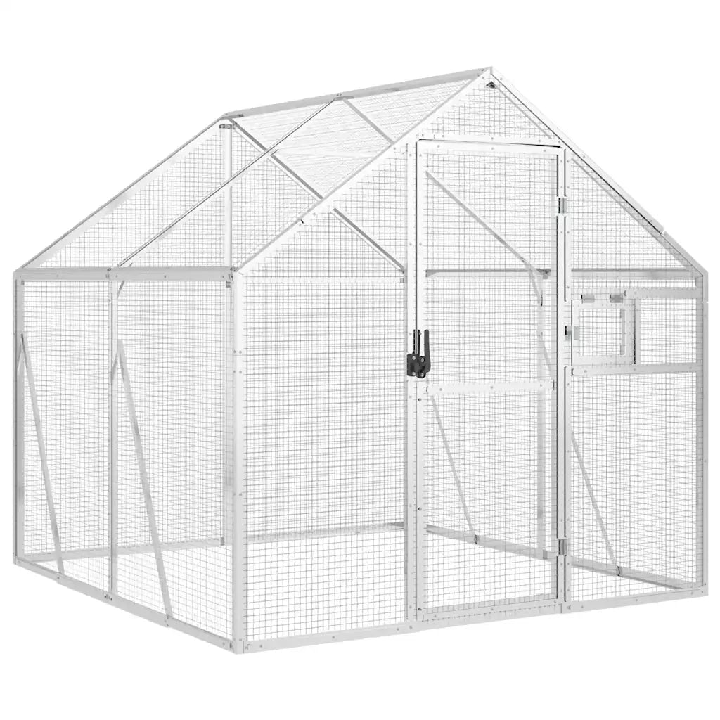 Voliera Argento 1,79x2x1,85 m in Alluminio CFW1843049