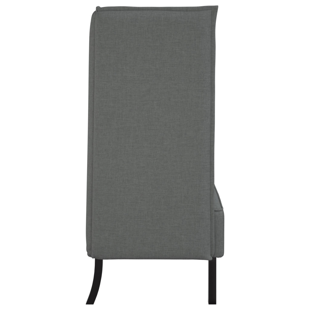 Divano Alto Grigio Scuro 109x56x121 cm Tessuto