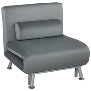 Poltrona letto imbottita reclinabile ¨C zephmum ¨C 75x70x75 cm grigio velluto