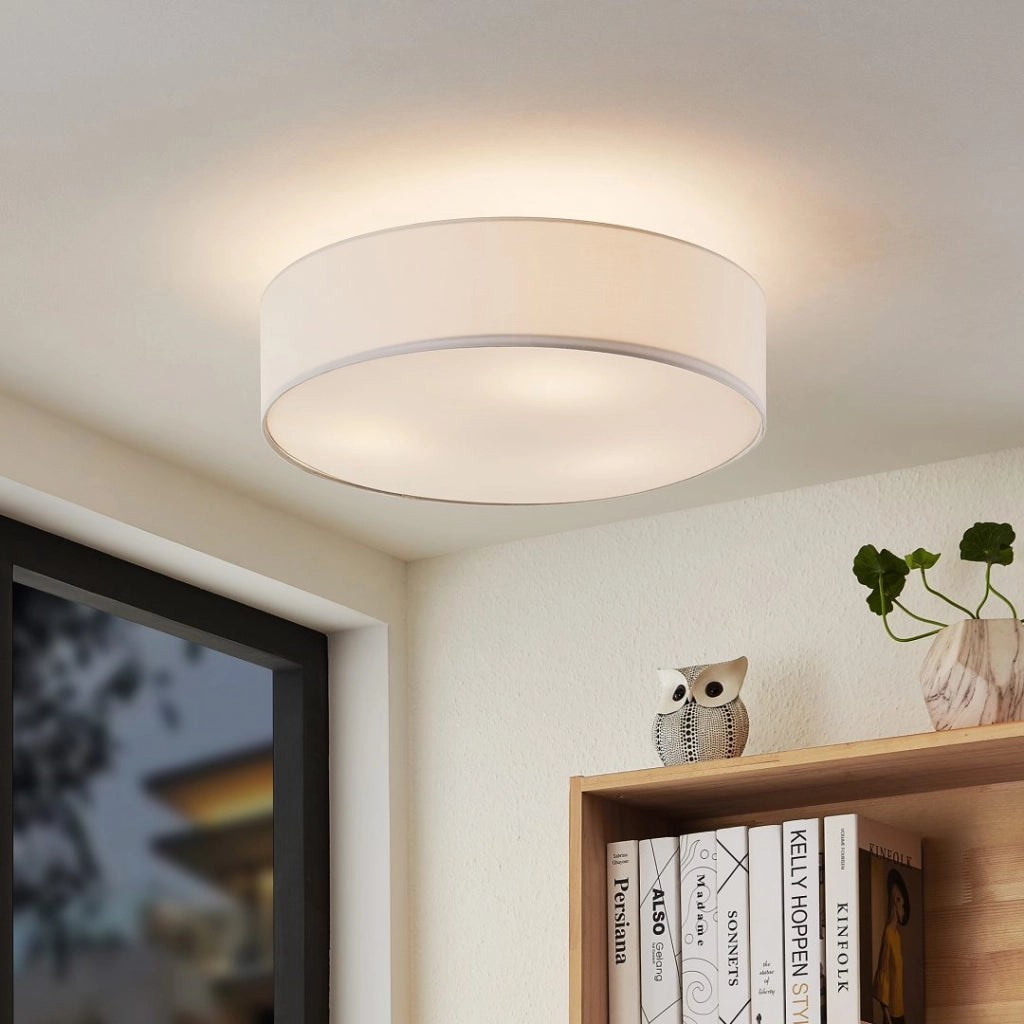 Plafoniera Trio HOTEL argento/bianco 50cm 3xE27 IP20