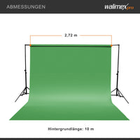 sfondo cartone 2,72x10m verde croma