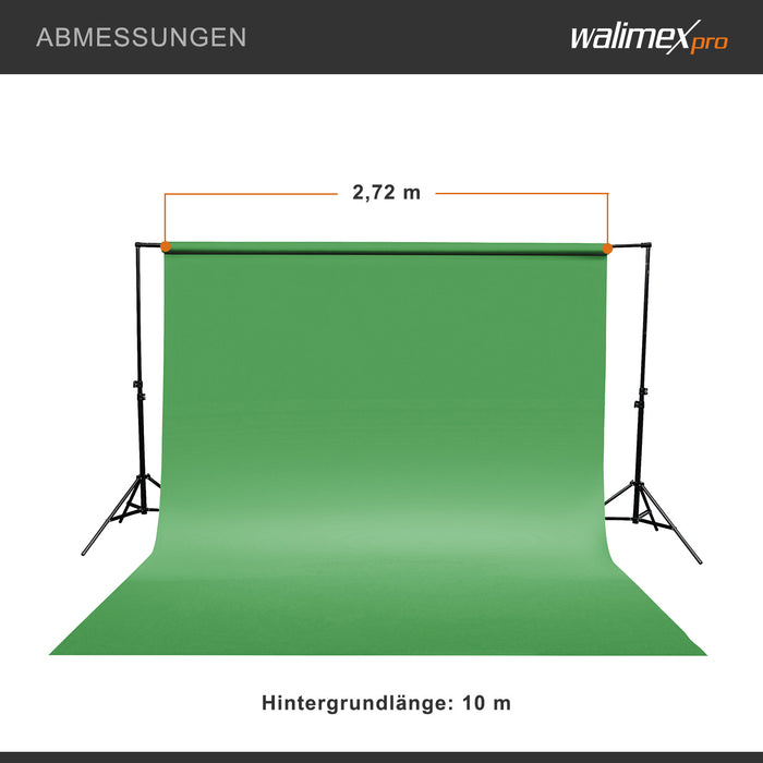 sfondo cartone 2,72x10m verde croma