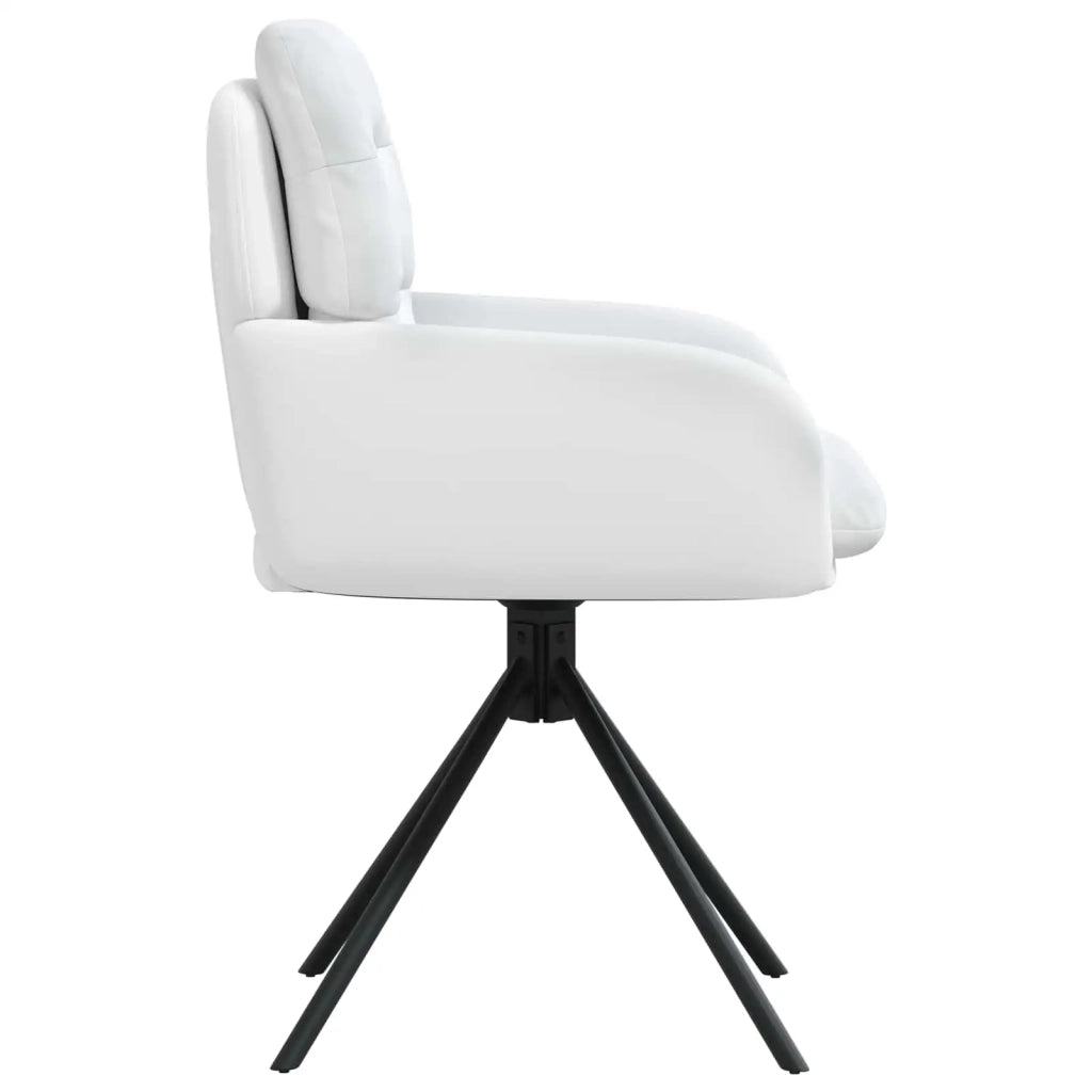 Sedie da pranzo girevoli 4 pcs Similpelle Bianco 3428263