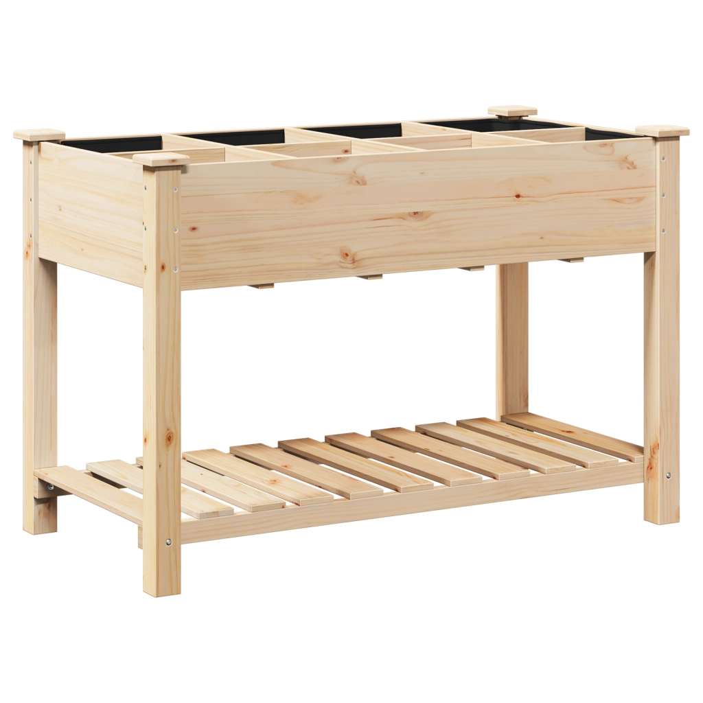 Fioriera da Giardino con Griglie 115x59x76 cm in Legno Massello di Abete