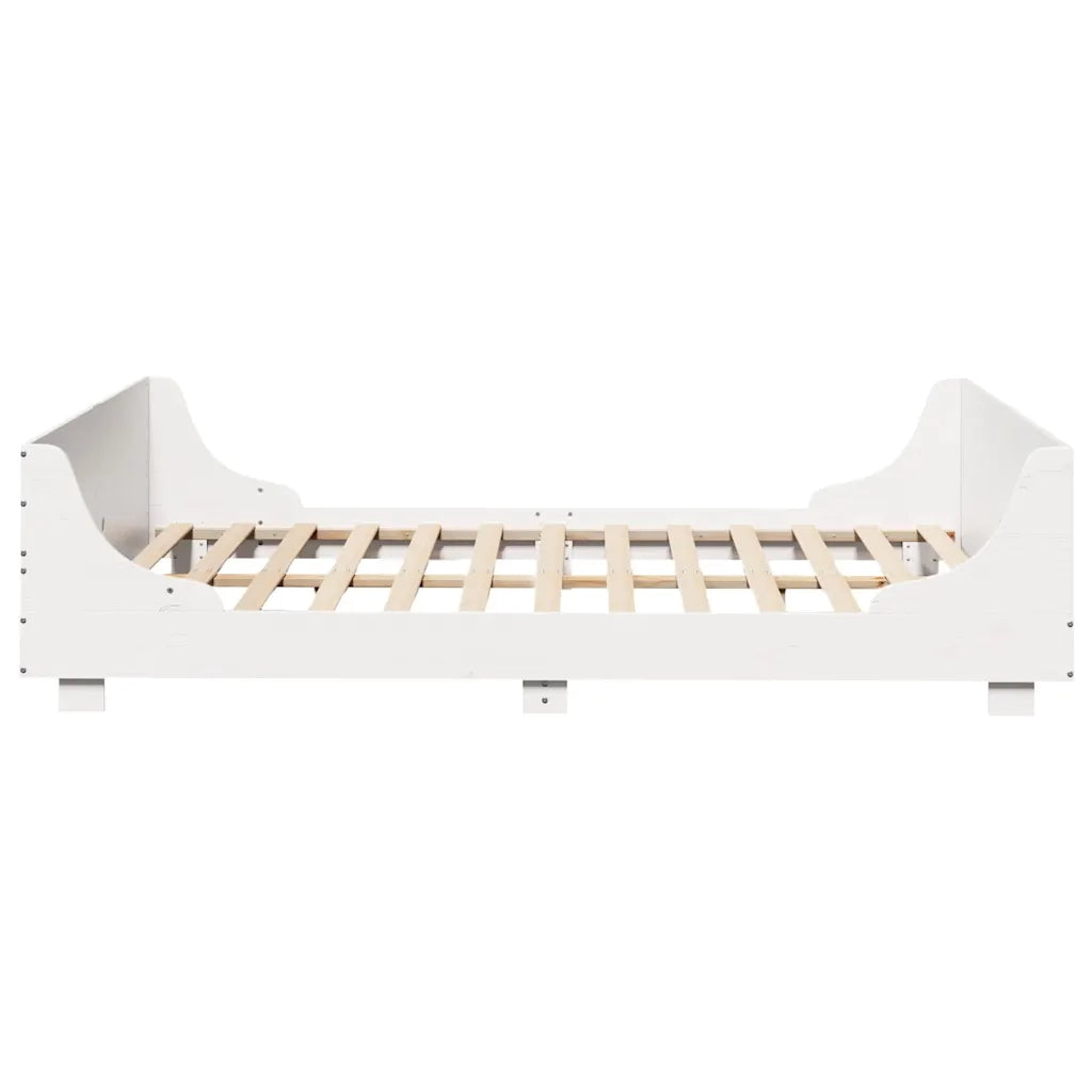 Letto matrimoniale | Letto per adulti | Letto senza Materasso Bianco 140x200 cm Legno Massello di Pino