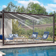Zonnetent con occhi, tenda per esterno, protezione da pioggia per balcone, ombrellone per giardino, impermeabile, resistente all'acqua, con corda di sostegno, 2m x 4m