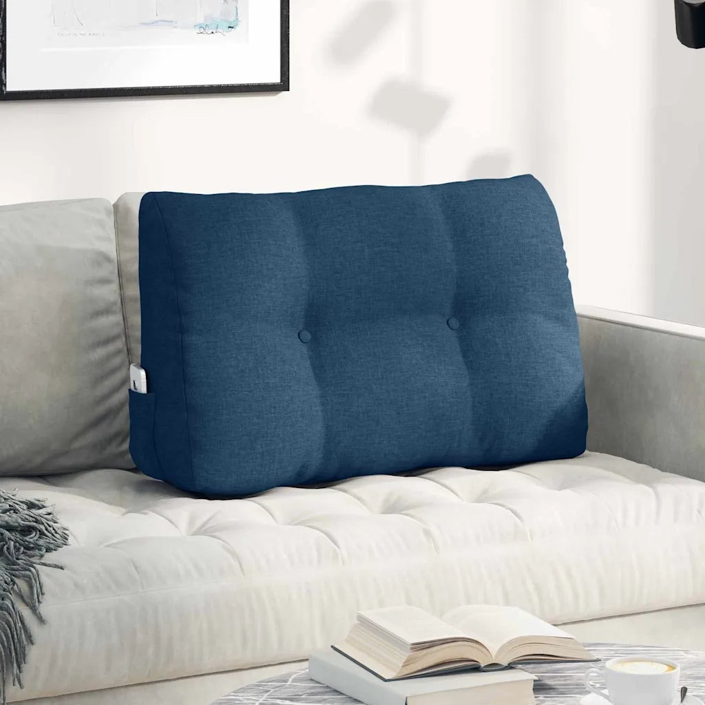 Cuscino per Schiena Blu 80 x 24 x 50 cm Tessuto