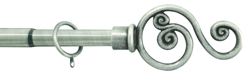 Utilia BASTONE PER TENDE VIOLINO Estensibile cm. 120÷215 col. Argento