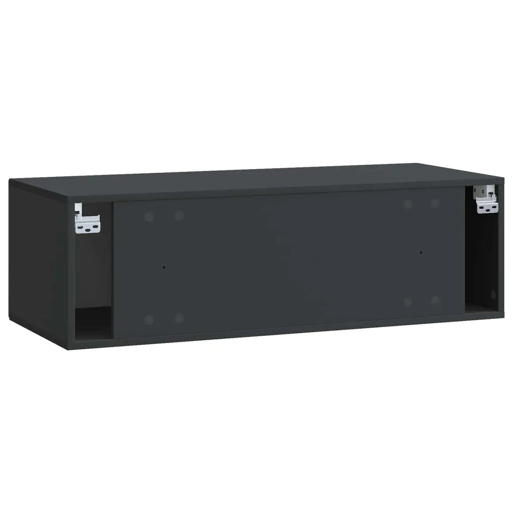 Mobile Porta TV da Muro Montaggio a parete Nero 98 x 41 x 30 cm 899376