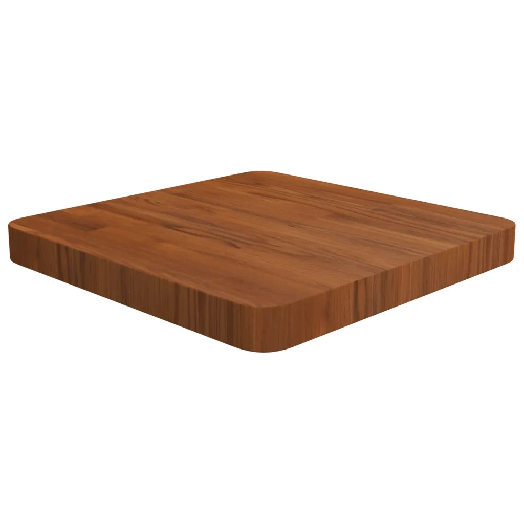Piano Tavolo Quadrato Marrone Scuro 40x40x4cm Rovere Trattato cod mxl 71258