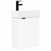 Mobile Bagno | Armadio da bagno con rubinetto Bianco 45,5 x 22,5 x 84 cm