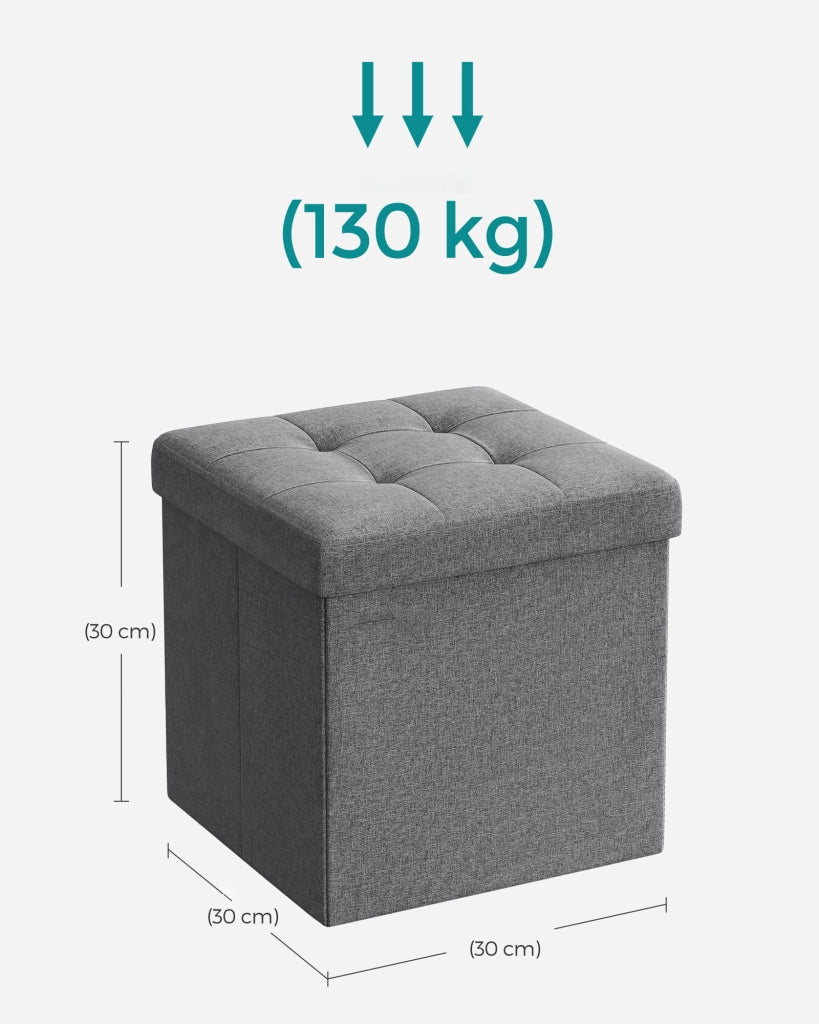 Valora PUFA - LSF028G01 Pouf organizer in MDF grigio scuro