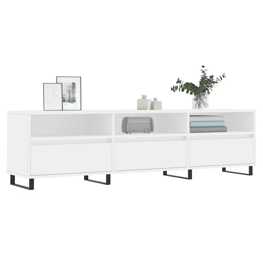 Mobile Porta TV-Mobile per TV-Credenza TV Bianco 150x30x44,5 cm in Legno Multistrato 939037