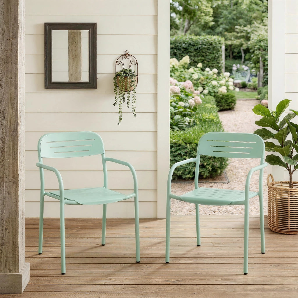 Sedia da giardino con braccioli ¨C zephmum ¨C verde 56x58x78