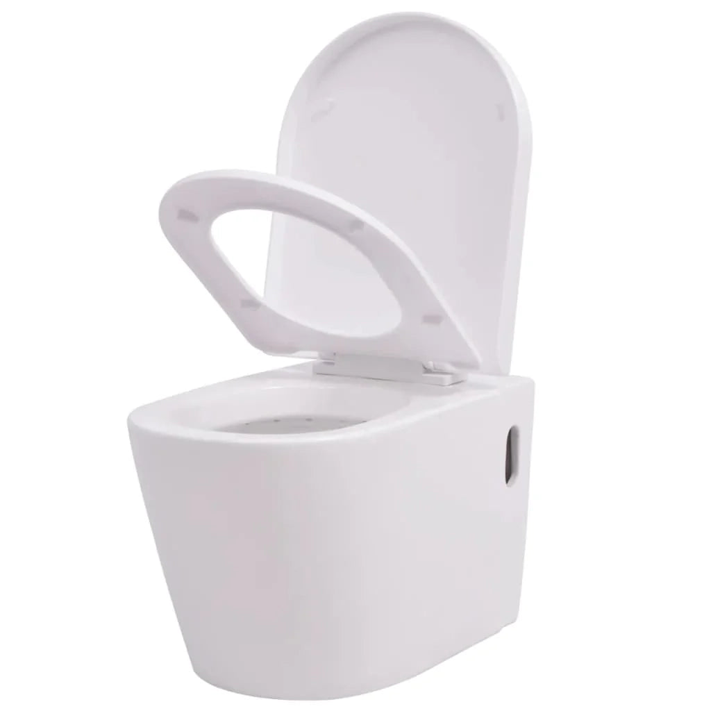 WC sospeso con cassetta di scarico a incasso tazza in ceramica colore bianco 02_0003566