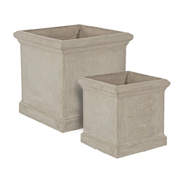 Set 2 Vasi Cement Qu Sabbia