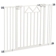 Cancelletto per Cani taglia Piccola e Media 74-100x76 cm in Acciaio e PA Bianco
