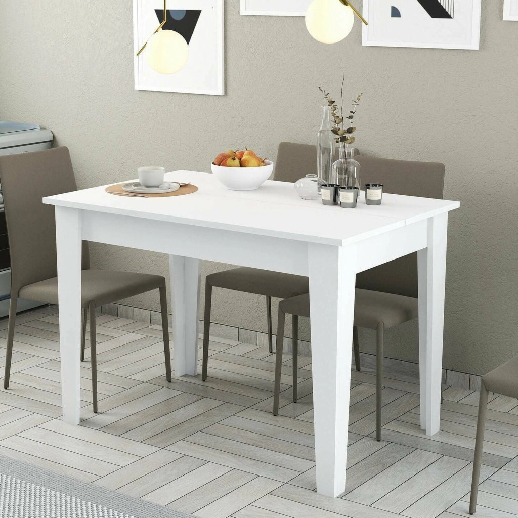 Eupilio, Tavolo Fisso 4 Posti, 72x110x75h cm Bianco