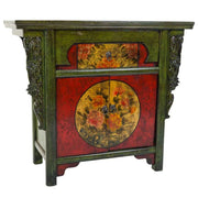 Mobile da ingresso in legno verde 91x40x80h