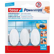 GANCIO OVALE 'POWERSTRIPS®' SMALL 3 ganci + 4 strisce - TESA