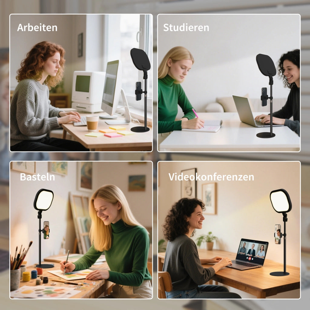 Lampada da comodino LED ¨C zephmum ¨C Nero, Metallo, 10 livelli, 5 colori