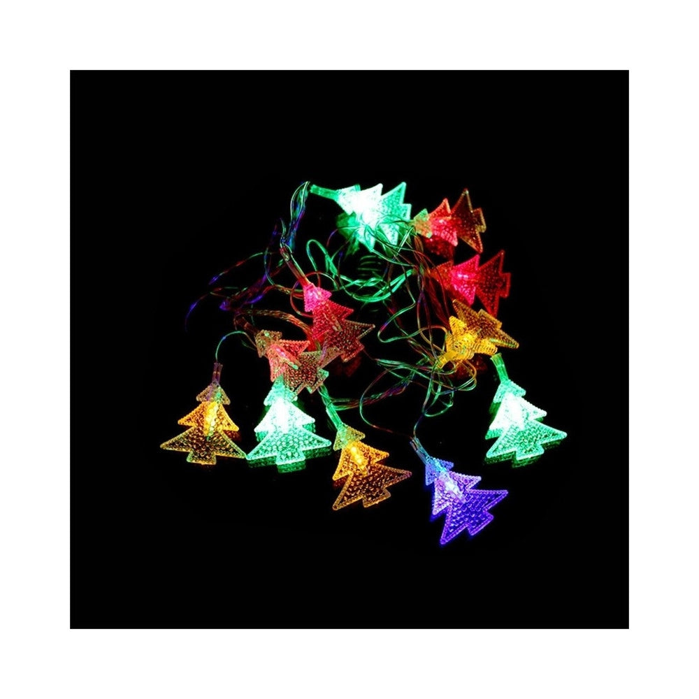 Trade Shop - Catena Luminosa 20 Led Luci Multicolor Albero A Batteria Lampadine Lucciole -