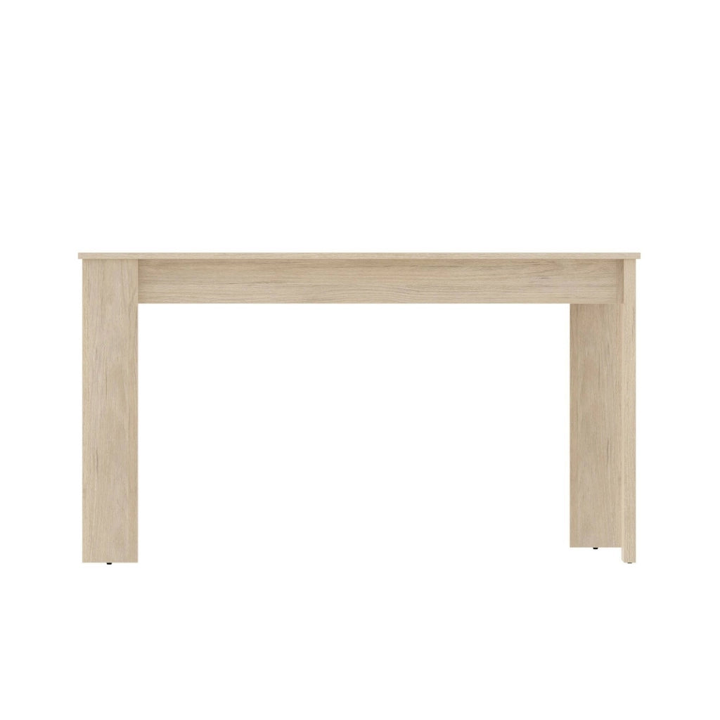 Tavolo fisso Alois, Tavolo da pranzo multiuso, Tavolo rettangolare da cucina o sala da pranzo, 139x81h77 cm, Rovere