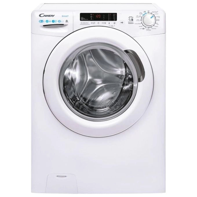 Candy Smart , Lavasciuga Slim 8+5 KG, Classe C, 1400 giri, Bianco, Vapore, Wi-Fi, CSWS4852DW3/1-11