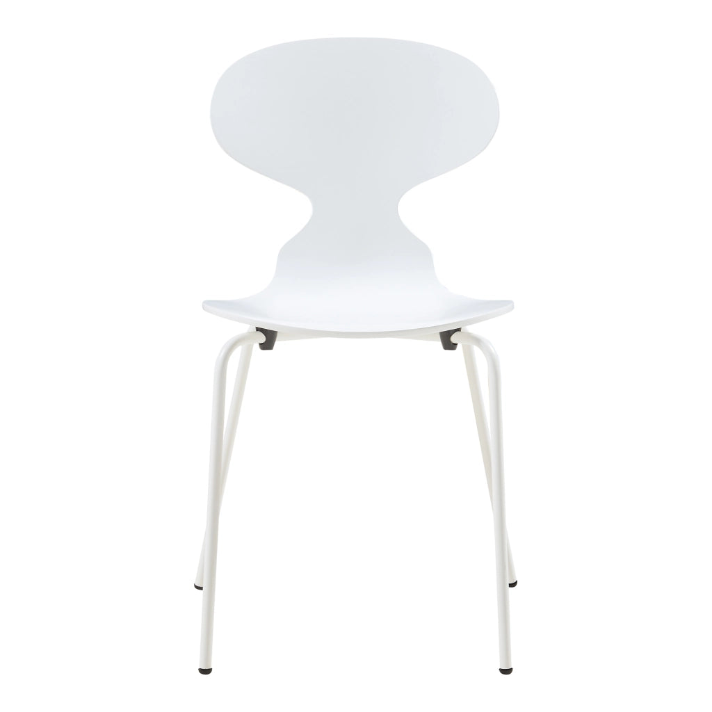 Set Kil di 4 Sedie Impilabili da Sala Pranzo - Bianco [en.casa]