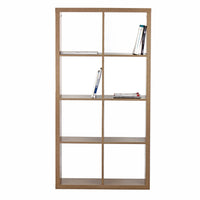 Libreria 8 Ripiani 77x147x30 cm in Legno MDF Effetto Rovere