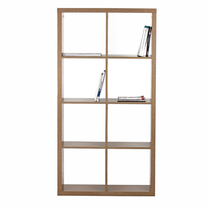 Libreria 8 Ripiani 77x147x30 cm in Legno MDF Effetto Rovere