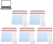 Set di Strisce Adesiva a 5 - Strisce Adesiva per Privacy - Strisce Adesiva a Doppia Faccia - Clip di Attacco in Plastica - Duraturo e Affidabile